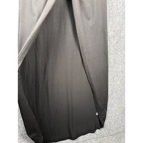 NWT Feathers Long High Low Dress Short Sleeve Top Large Black Twist Front Dancer - Picture 5 of 8